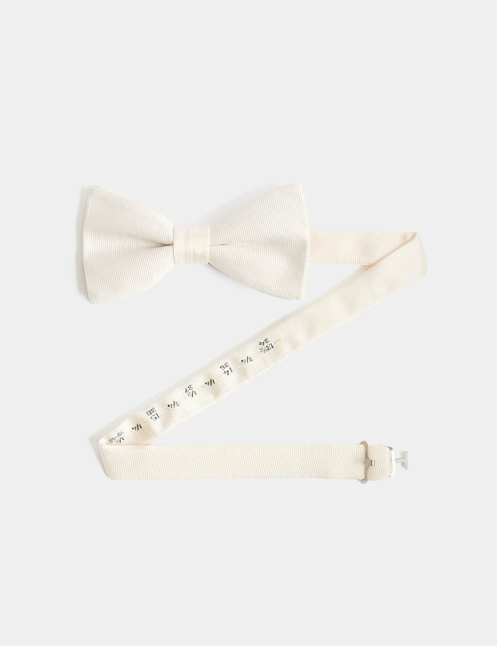 Marks & Spencer M&S Textured Bow Tie Ecru