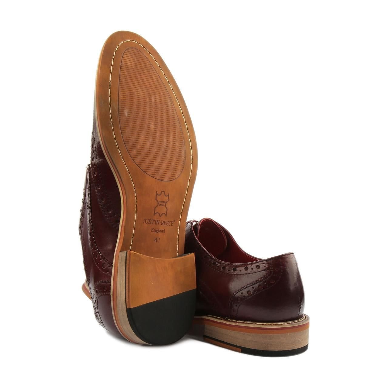 JUSTINREESS ENGLAND JUSTINREESS ENGLAND Men's 'Dover' Leather Shoes in Wine - 4