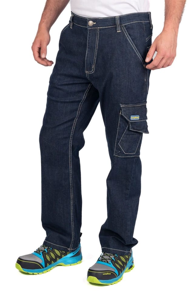 Goodyear Goodyear Men's Stretch Carpenter Denim Jeans in Navy - 2