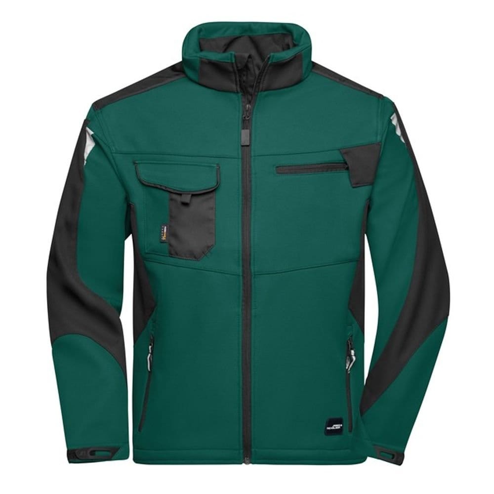 James and Nicholson Men's Dark Green Soft Shell Jacket