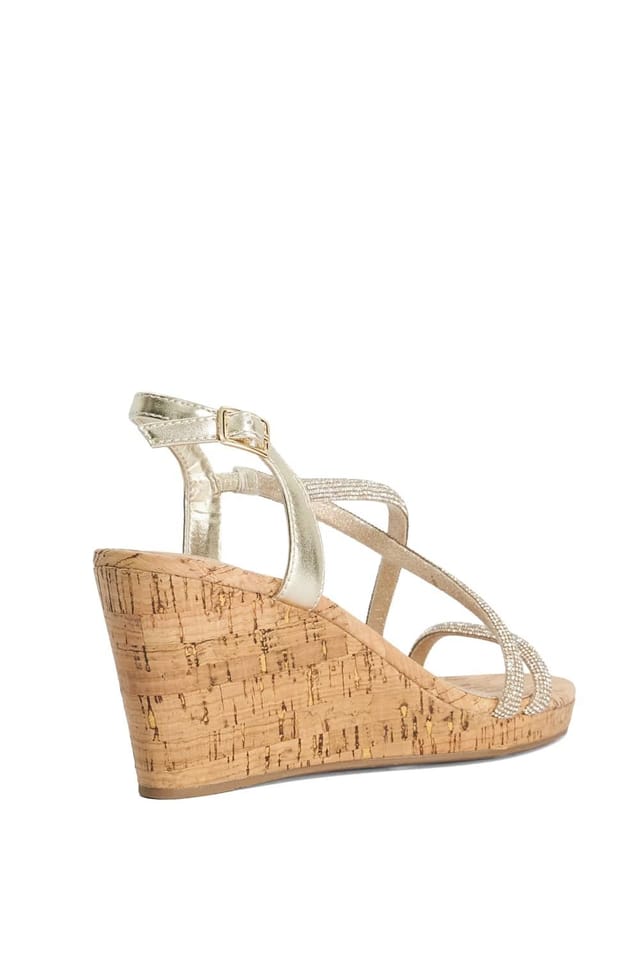 Dune London Dune London Women's 'Kiikii' Wedges in Metallics - 3