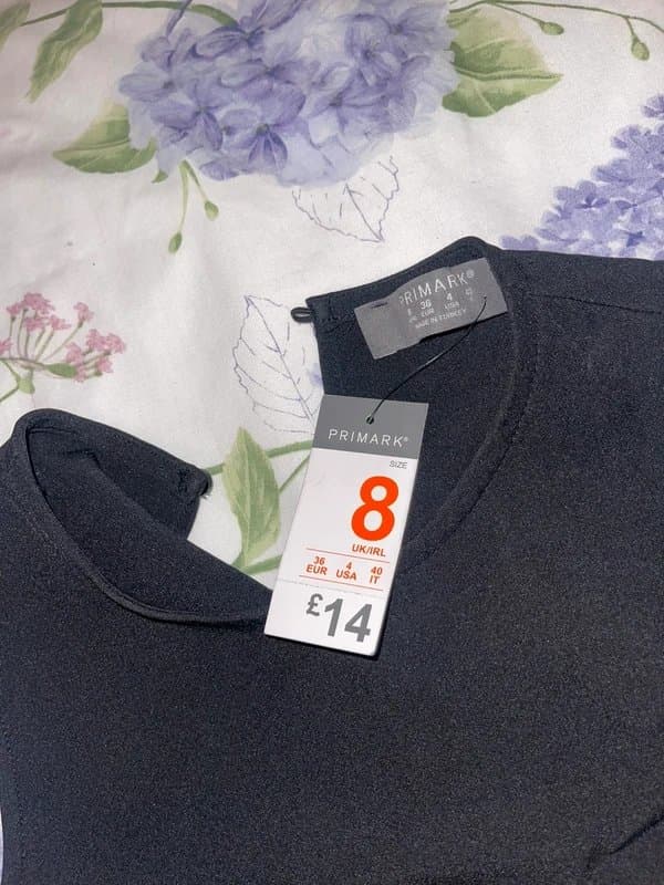 Primark Black rhinestone co ord