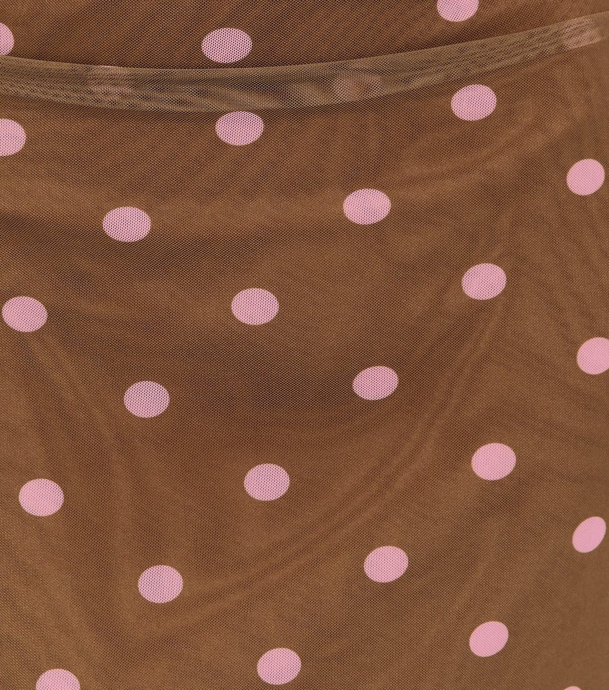 New Look Women's Brown Spot Print Square Neck Mesh Midi Dress New Look - 4