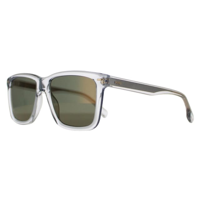 Hugo Boss Hugo Boss Men's Square Transparent Grey Green Gold Mirror BOSS 1317/S - 2
