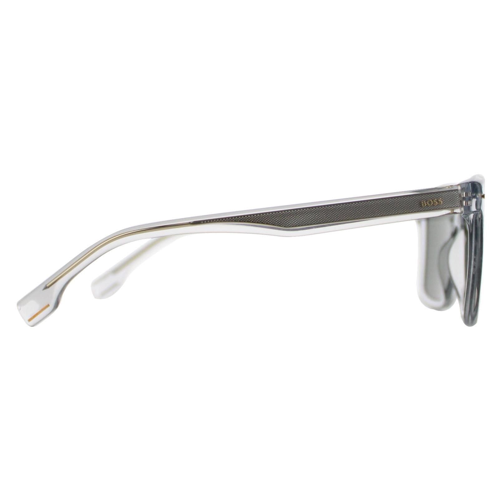 Hugo Boss Hugo Boss Men's Square Transparent Grey Green Gold Mirror BOSS 1317/S - 4