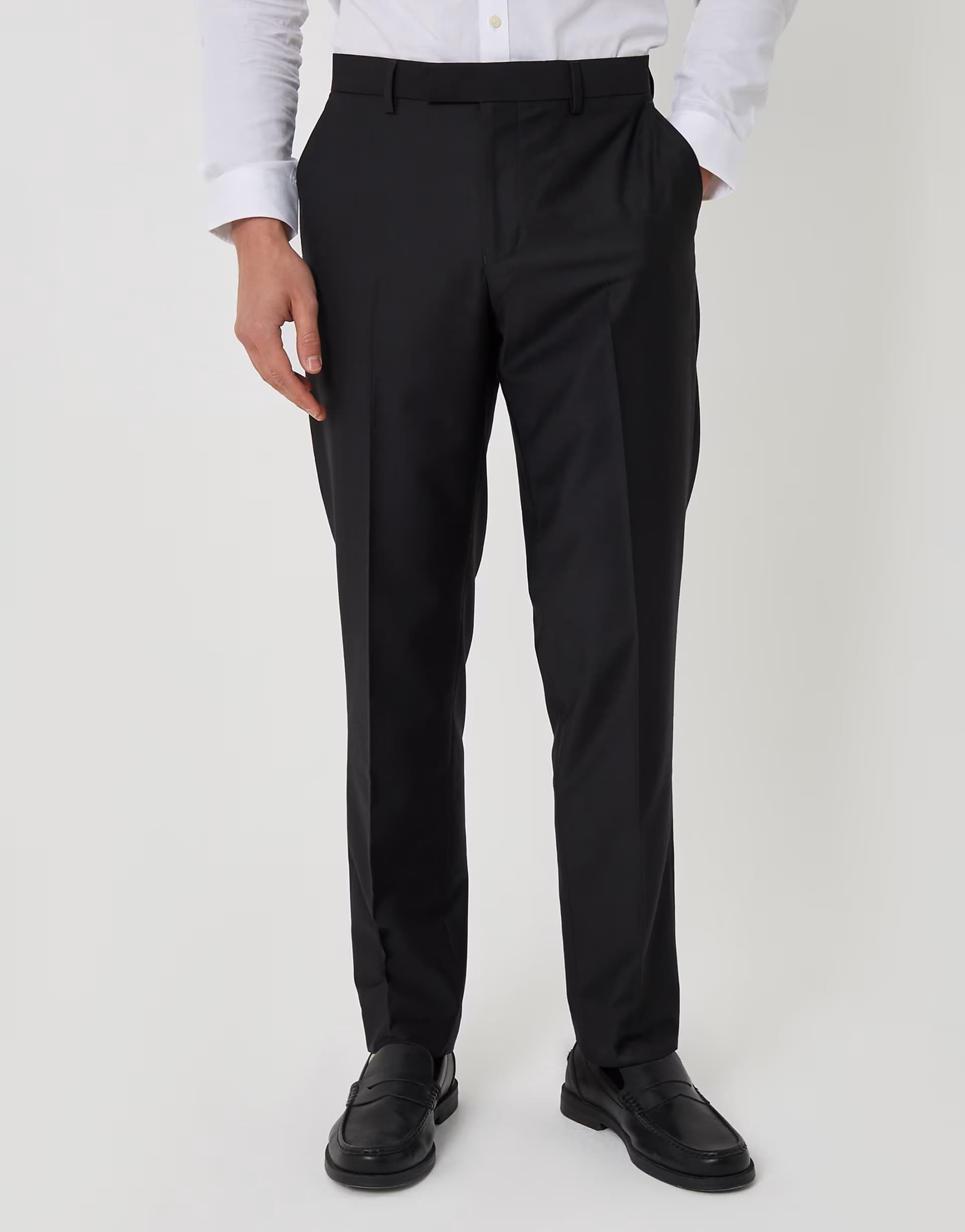 ASOS Threadbare Slim fit suit trousers in black