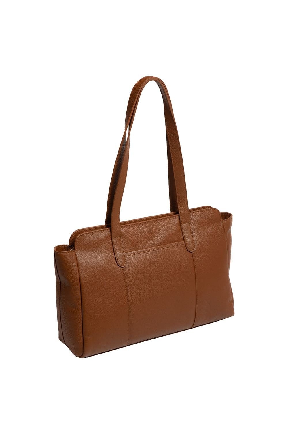 NiNa Amora NiNa Amora Women's 'Ines' Leather Handbag in Tan - 4