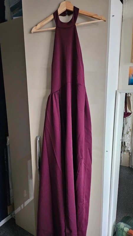 ASOS Red halter neck formal dress