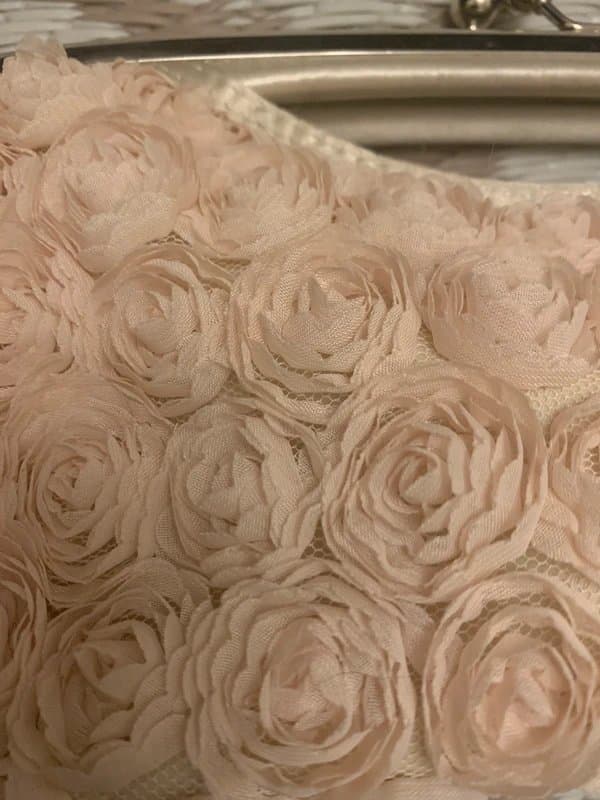 New Look Rose satin clutch wedding races bag