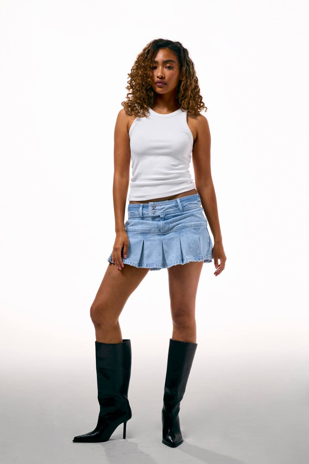 Juicy Couture Juicy Couture Women's Jc Creat Pleat Skirt Blue - 2