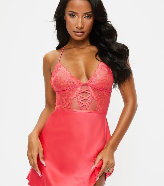 Ann Summers Women's Light Coral Sweet Surrender Chemise Ann Summers New Look - 2