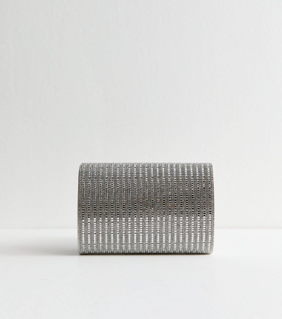 New Look Silver Sparkle Clutch Bag New Look - 4