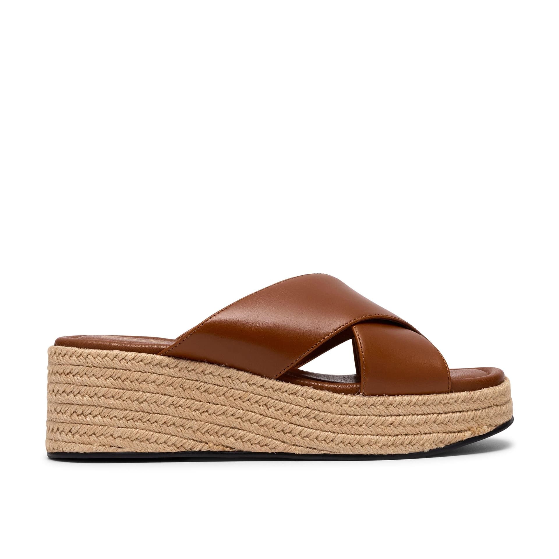 Clarks Clarks Women's Tessiah Mule Tan Leather Wedge Sandals In Brown