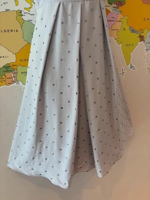 Coast BNWT Coast Alison Grey Embellished Skater Dress UK 10 Wedding Guest Party Occasion £135 RRP