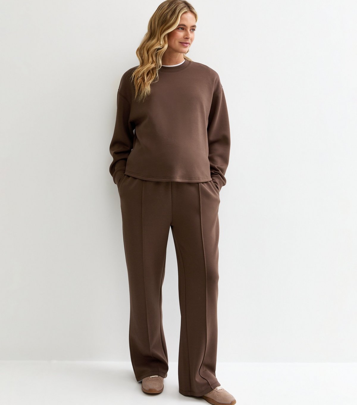 New Look Women's Maternity Premium Brown Sweatshirt New Look - 3