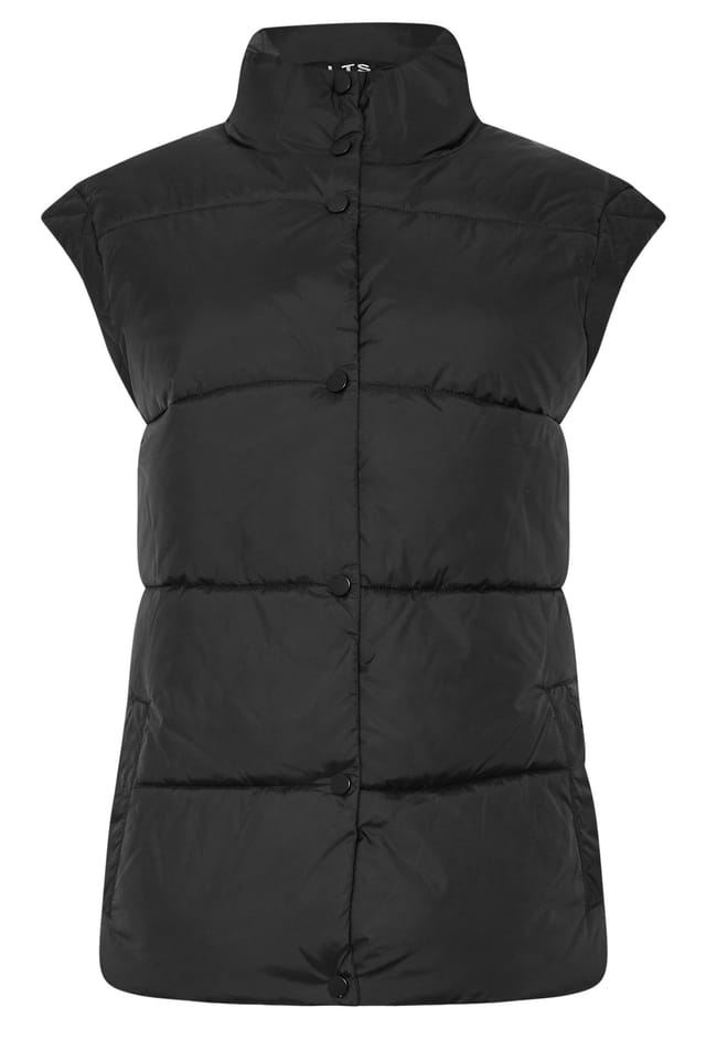 Long Tall Sally Long Tall Sally Women's Tall Padded Gilet in Black - 2