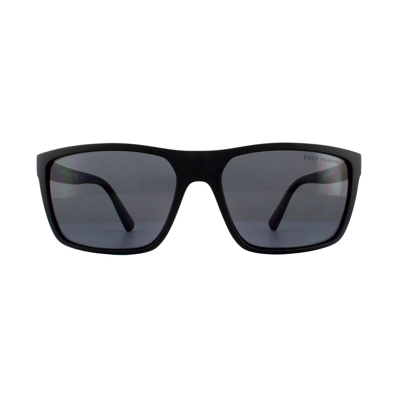 Polo Ralph Lauren Polo Ralph Lauren Men's Square Black Grey Polarized PH4133 Sunglasses