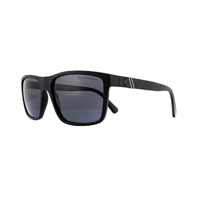 Polo Ralph Lauren Polo Ralph Lauren Men's Square Black Grey Polarized PH4133 Sunglasses - 2