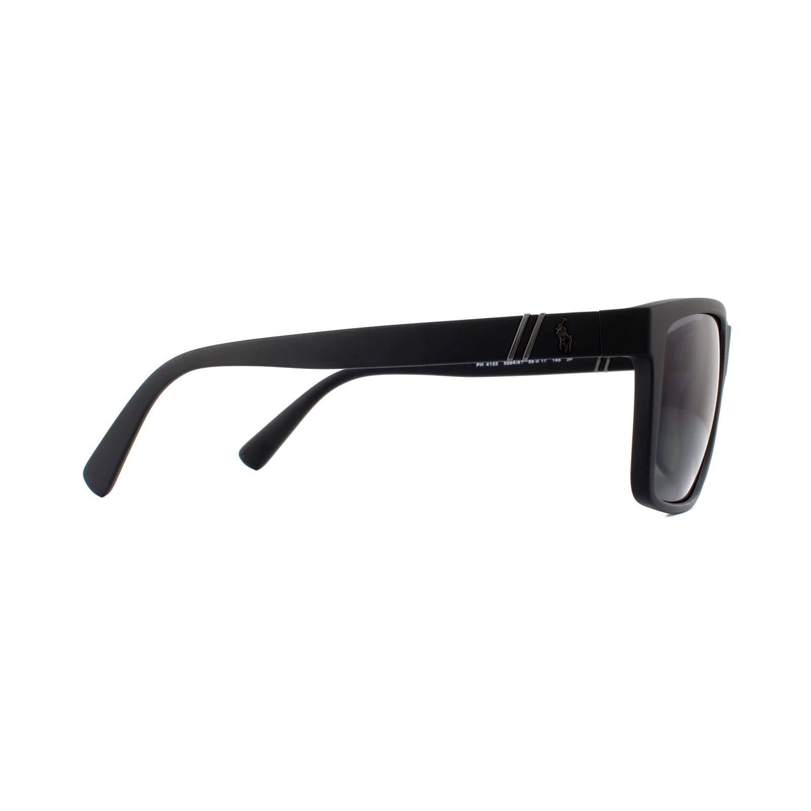 Polo Ralph Lauren Polo Ralph Lauren Men's Square Black Grey Polarized PH4133 Sunglasses - 4