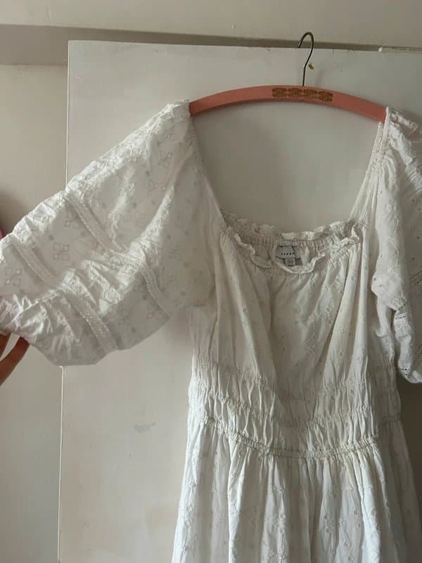 Topshop Off the shoulder embroidery dress
