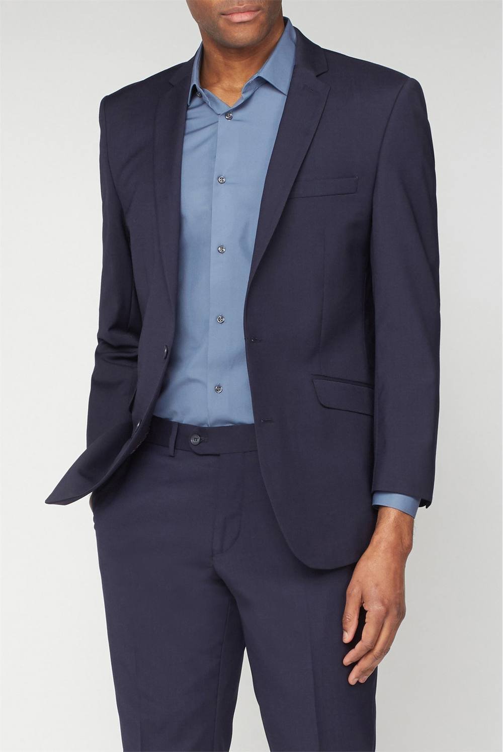 Scott Scott Men's Plain Premier Fit Suit Jacket in Navy - 2