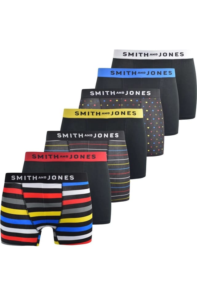 Smith & Jones Smith & Jones Men's Leland Assorted Designs Boxer Shorts (Pack of 7) - 2