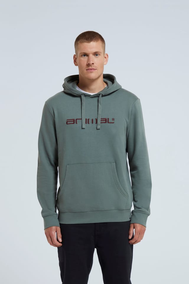 Animal Animal Men's Driver Hoodie Training Hiking Gym Pullover Cotton Jumper in Khaki - 2