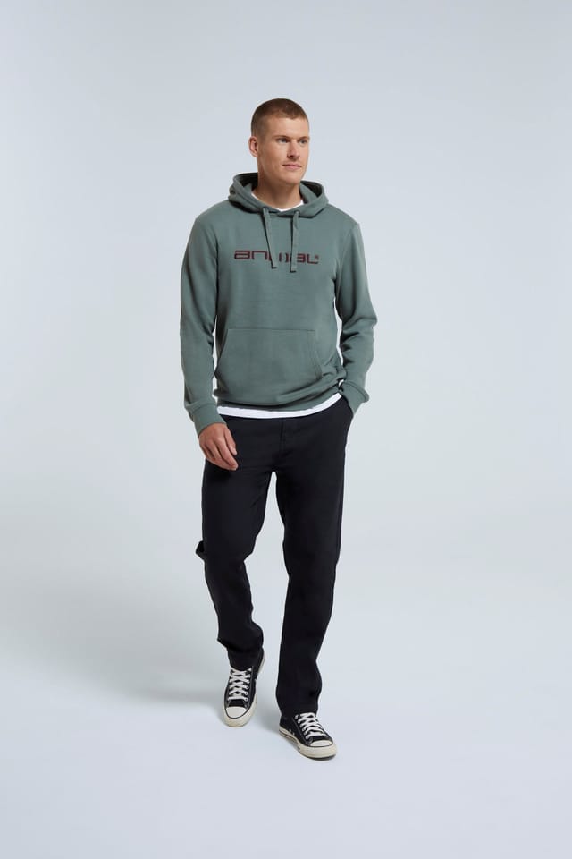 Animal Animal Men's Driver Hoodie Training Hiking Gym Pullover Cotton Jumper in Khaki - 3