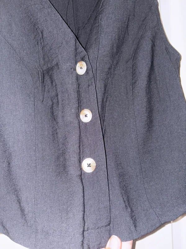 New Look New Look - ladies black fitted waistcoat top - size 10