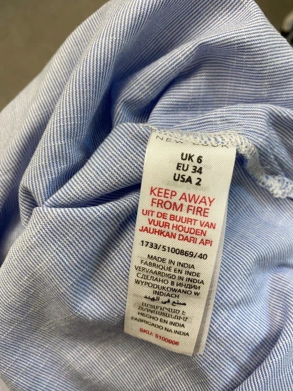 New Look Gorgeous new look blue cotton 3/4 sleeve shirt UK 6 EW100
