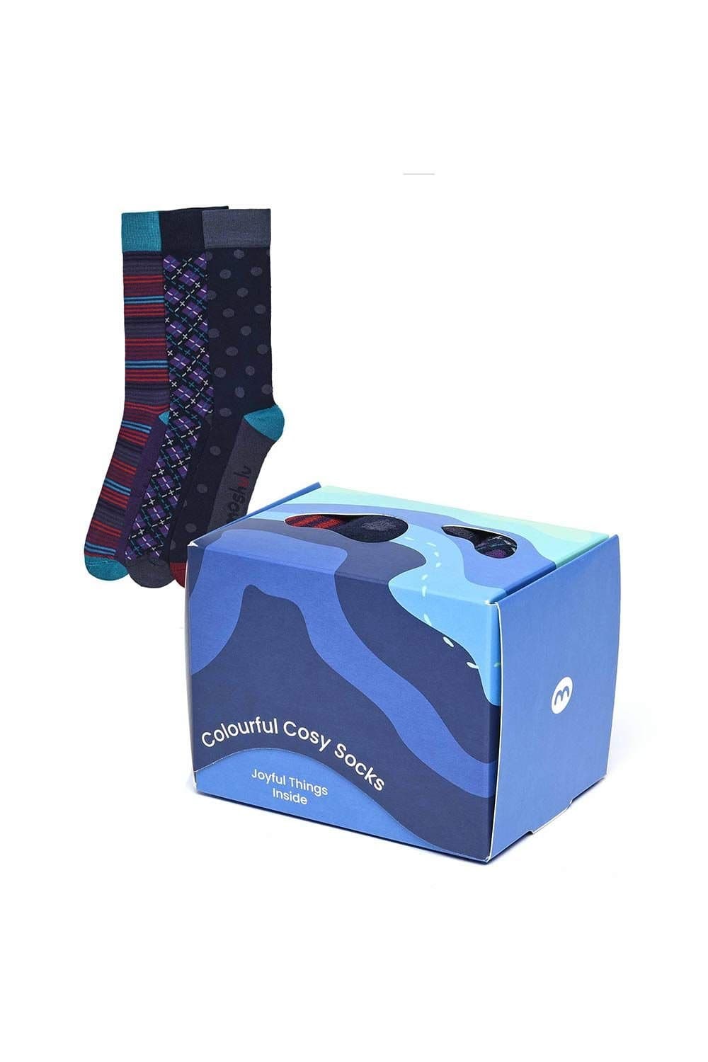 Moshulu Moshulu Men's 'Northam Sock Box' Sock Gift Box in Navy