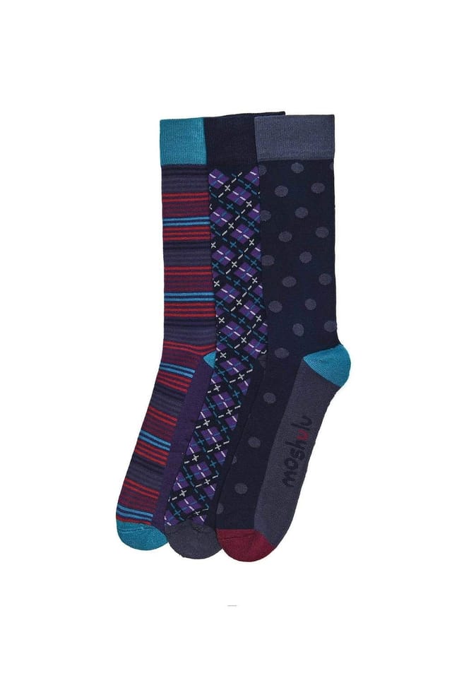 Moshulu Moshulu Men's 'Northam Sock Box' Sock Gift Box in Navy - 2