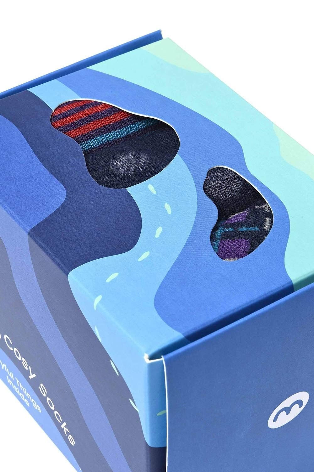 Moshulu Moshulu Men's 'Northam Sock Box' Sock Gift Box in Navy - 4