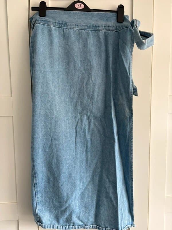 Never Fully Dressed Never fully dressed denim wrap skirt size 16