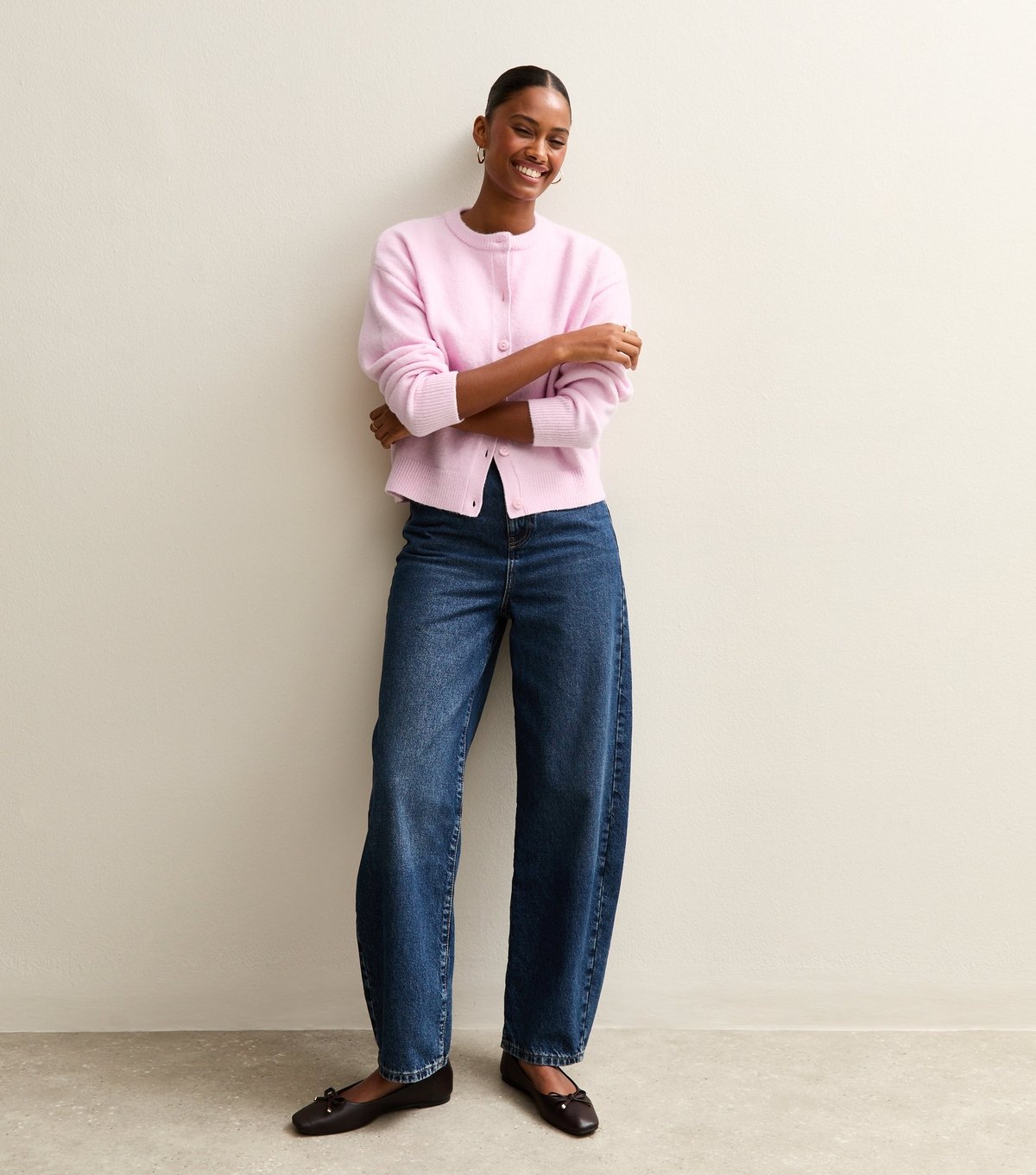 New Look Women's Lilac Crew Neck Knit Cardigan New Look - 2