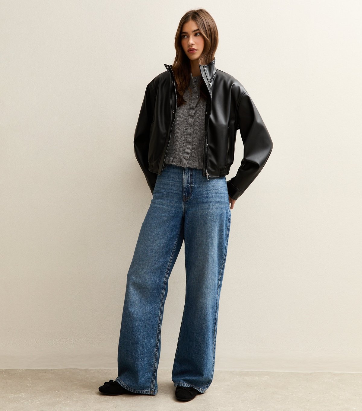 New Look Women's Grey Cable Knit Frill Trimmed Waistcoat New Look - 3