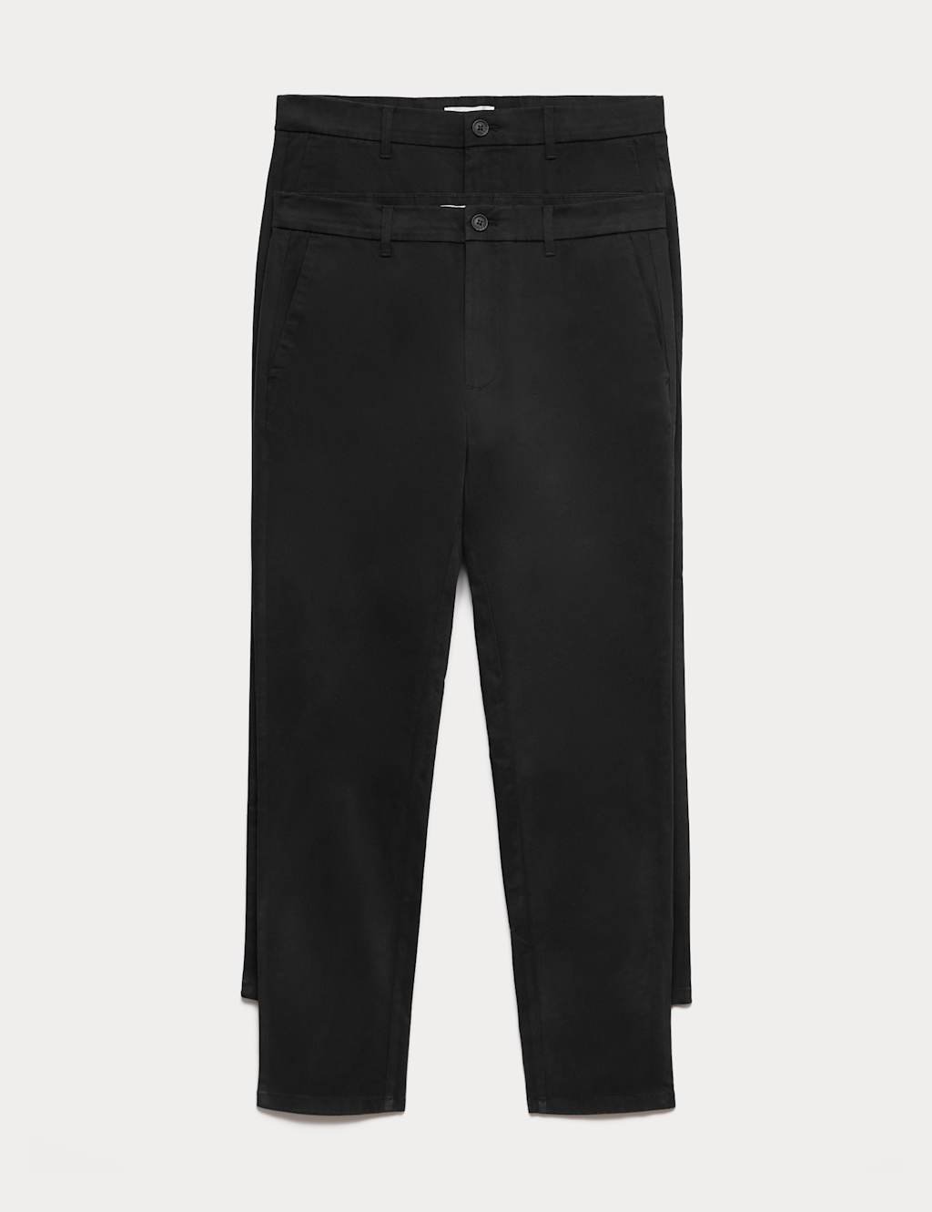 Marks & Spencer M&S 2 Pack Slim Fit Stretch Chinos Black - 1