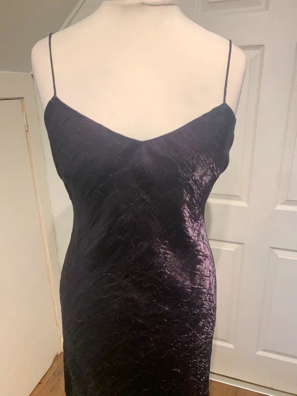 Debut strappy cami LBD cowl top low back midi maxi skirt slinky vintage y2k