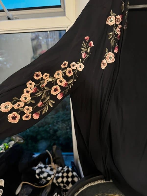 New Look New look black flower embroidered cover up perfect for spring or summer