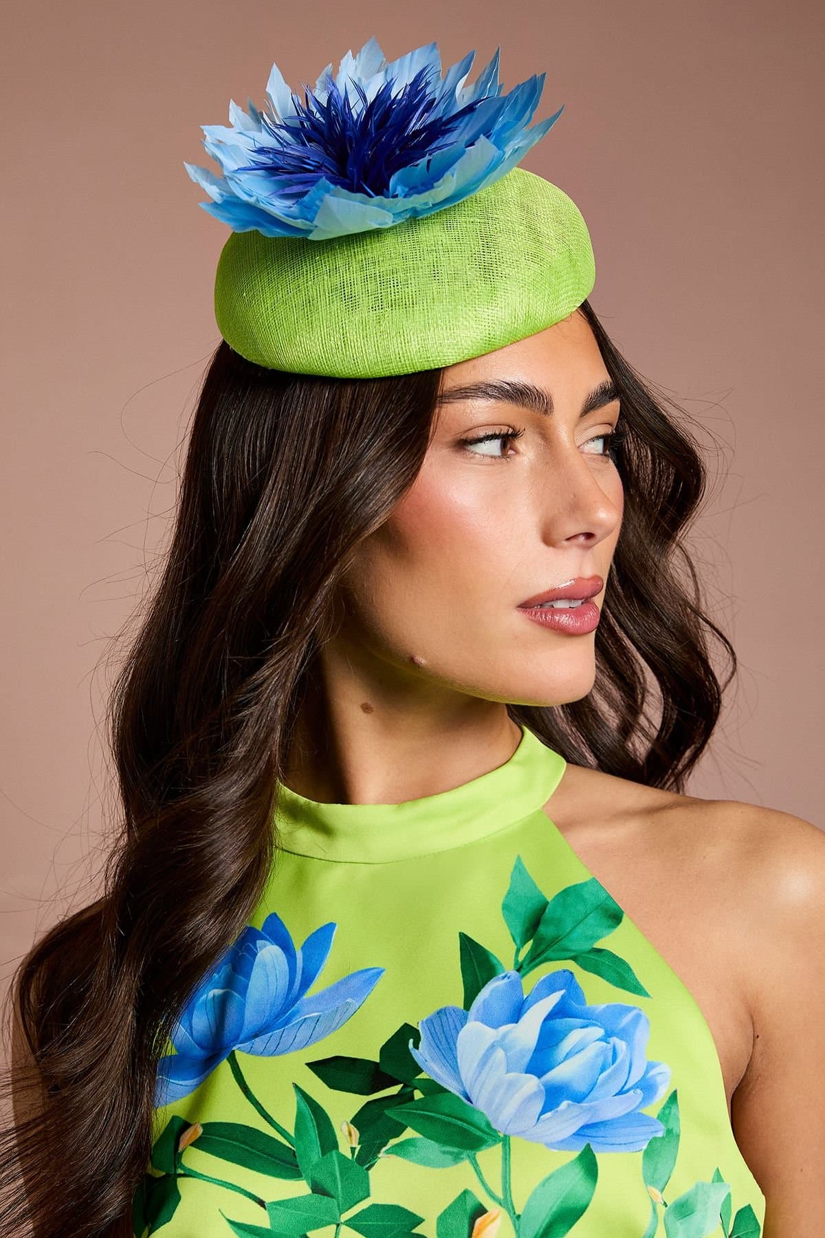 Coast Coast Lime Green Origami Flower Pill Box Fascinator