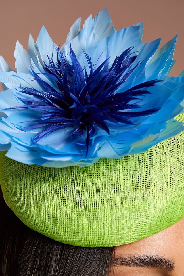 Coast Coast Women's Lisa Tan Origami Flower Pill Box Fascinator in Lime - 3