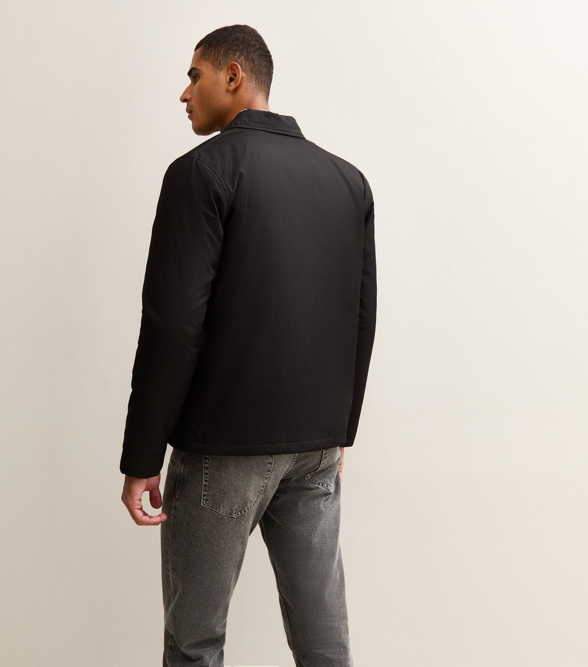 New Look Men's Black Regular Fit Padded Coach Jacket New Look - 4