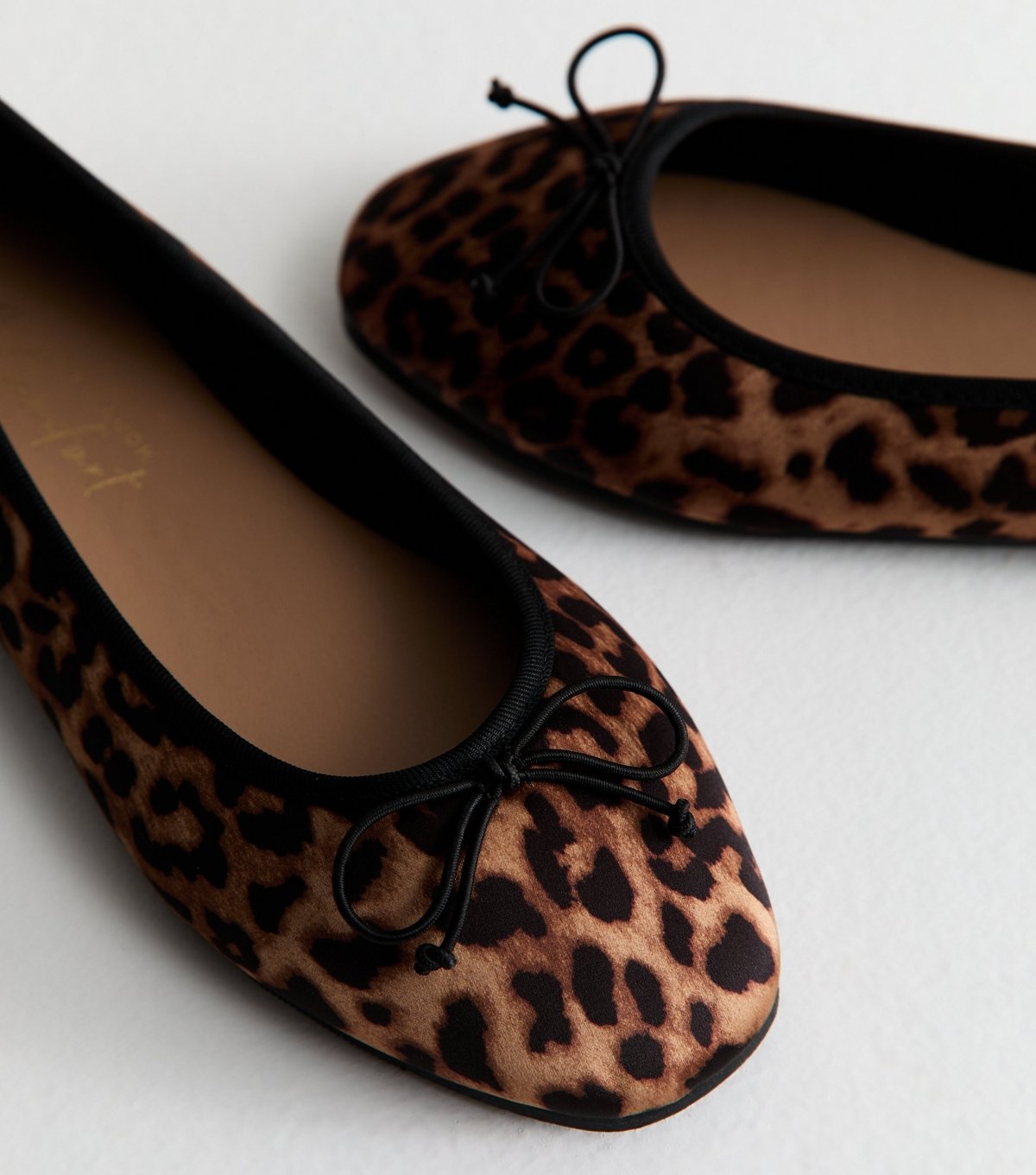 New Look Women's Extra Wide Fit Brown Leopard Print Ballet Flats New Look - 3