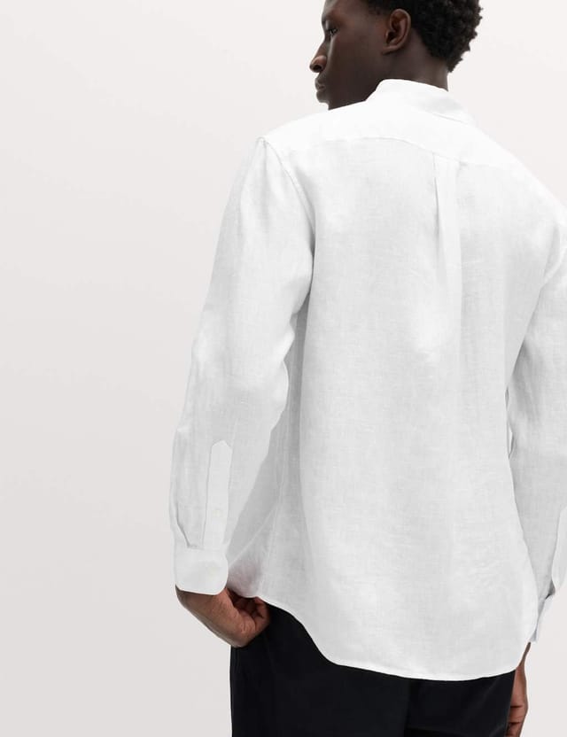 Marks & Spencer M&S Relaxed Fit Pure Linen Shirt White - 3