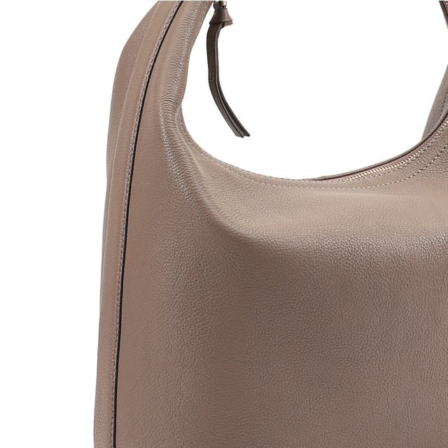 Sosandar SOSANDAR Women's Melrose Leather Shoulder Bag in Taupe - 3