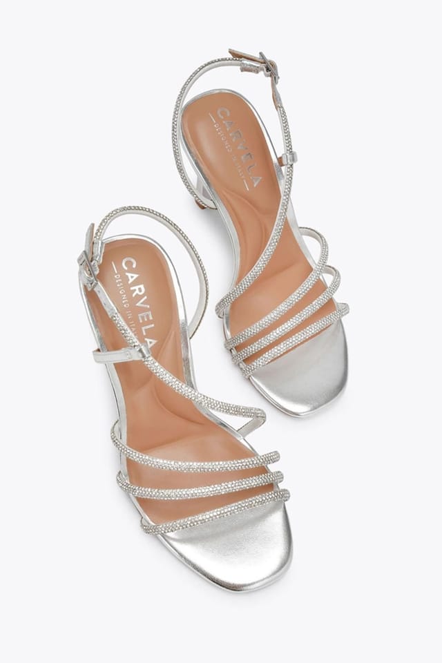 Carvela Carvela Women's 'Paparazza Jewel Wide Fit' Fabric Heels in Silver - 2