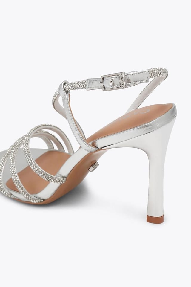 Carvela Carvela Women's 'Paparazza Jewel Wide Fit' Fabric Heels in Silver - 3