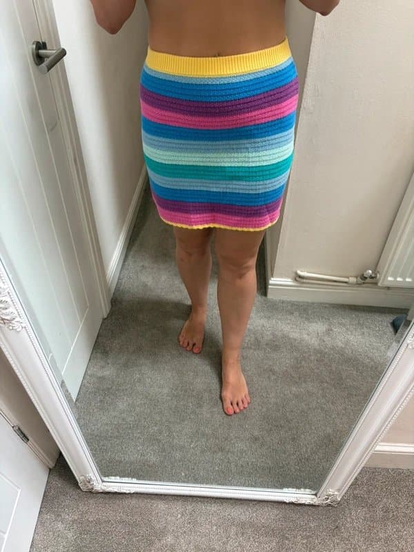 Bershka Berksha colourful knitted mini skirt