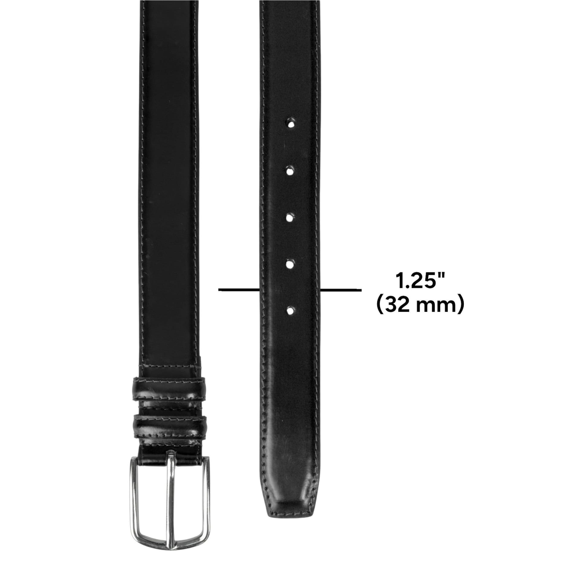 Woodland Leathers Woodland Leathers Men's Men's Genuine Leather Classic Belt 1.25 Inch in Black - 4