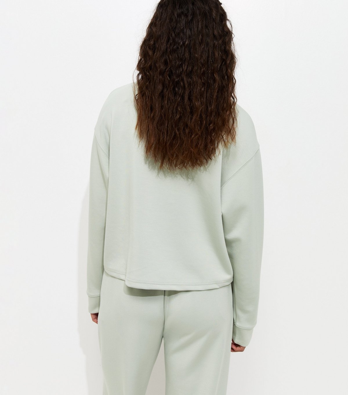 New Look Women's Premium Light Green Oversized Crew Neck Sweatshirt New Look - 4